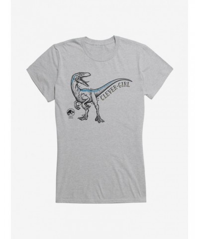 Jurassic World Clever Girl Illustrated Girls T-Shirt $9.56 T-Shirts