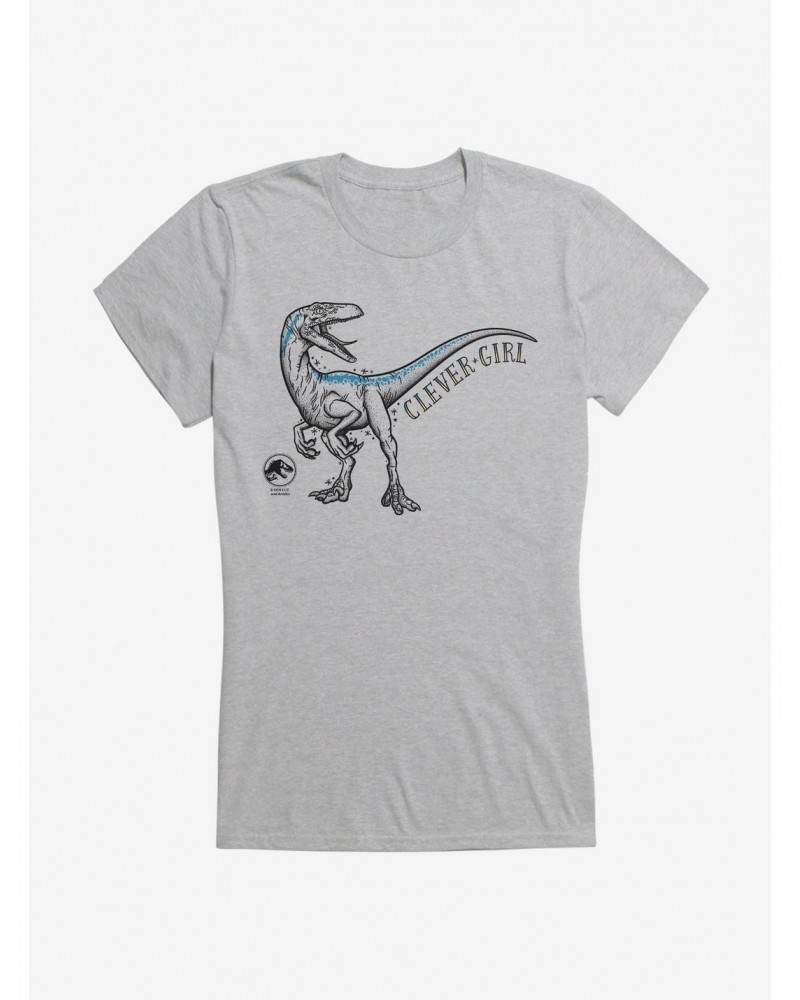 Jurassic World Clever Girl Illustrated Girls T-Shirt $9.56 T-Shirts