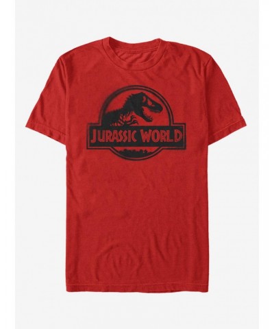 Jurassic World Red Logo T-Shirt $7.27 T-Shirts