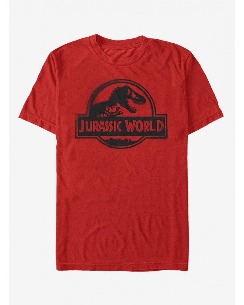 Jurassic World Red Logo T-Shirt $7.27 T-Shirts