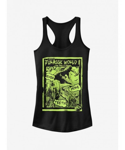 Jurassic World Fallen Kingdom More Teeth Poster Girls Tank $7.17 Tanks