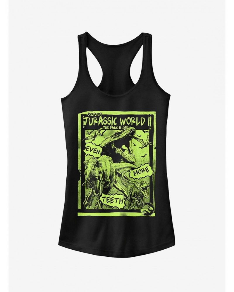 Jurassic World Fallen Kingdom More Teeth Poster Girls Tank $7.17 Tanks