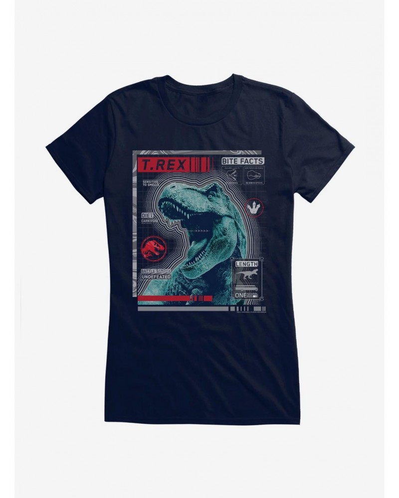 Jurassic World T.Rex Bite Facts Girls T-Shirt $6.57 T-Shirts