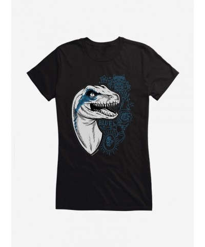 Jurassic World Rockin' Blue Tattoo Girls T-Shirt $8.37 T-Shirts