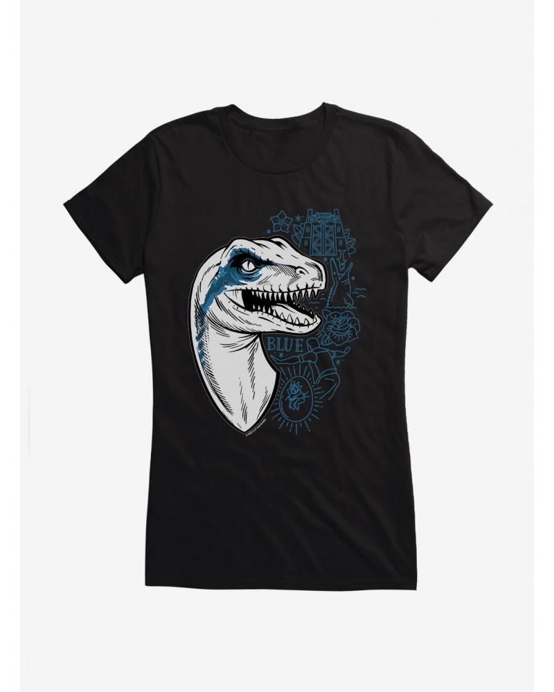 Jurassic World Rockin' Blue Tattoo Girls T-Shirt $8.37 T-Shirts