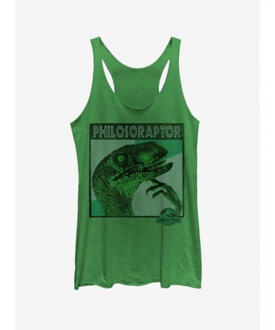 Deep Thinker Philosoraptor Girls Tank $9.74 Tanks