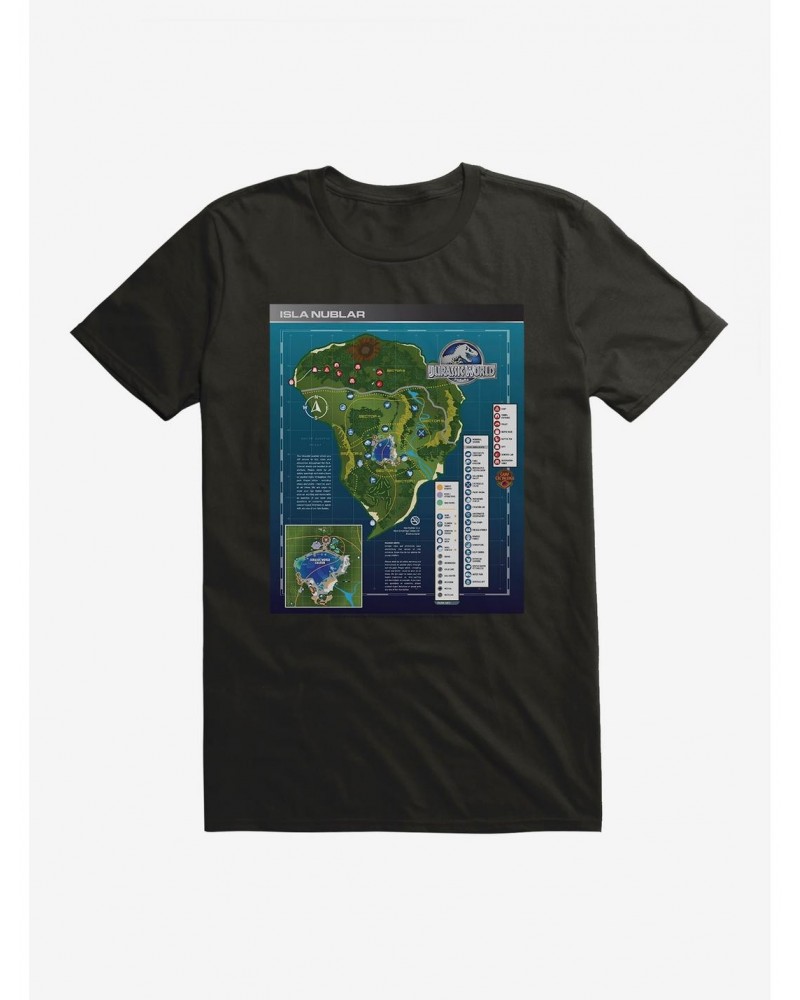 Jurassic World: Camp Cretaceous Isla Nublar Map T-Shirt $9.18 T-Shirts