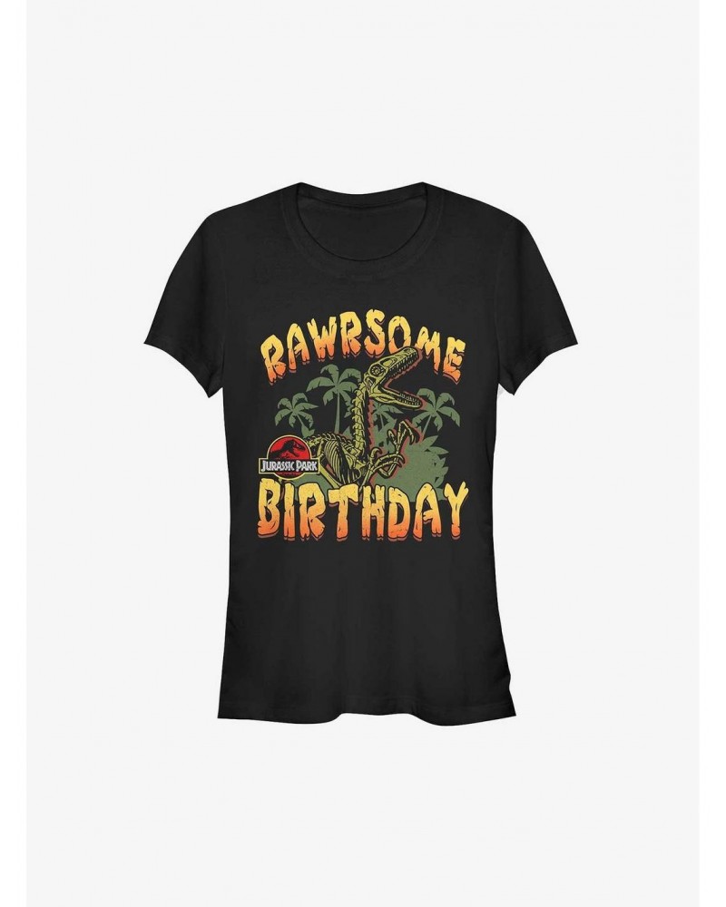 Jurassic Park Rawrsome Birthday Girls T-Shirt $7.97 T-Shirts