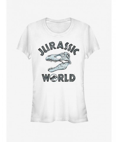 Jurassic World Fallen Kingdom Skeleton Logo Girls T-Shirt $8.96 T-Shirts