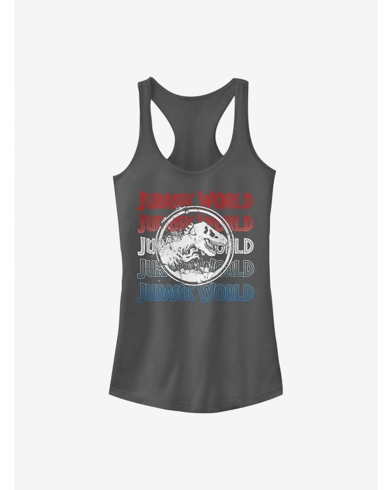 Jurassic Park Logo Repeat Girls Tank $6.77 Tanks