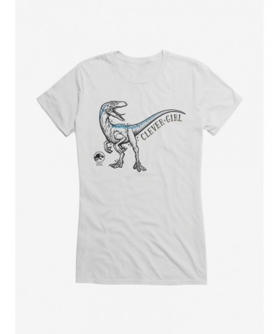 Jurassic World Clever Girl Illustrated Girls T-Shirt $7.77 T-Shirts