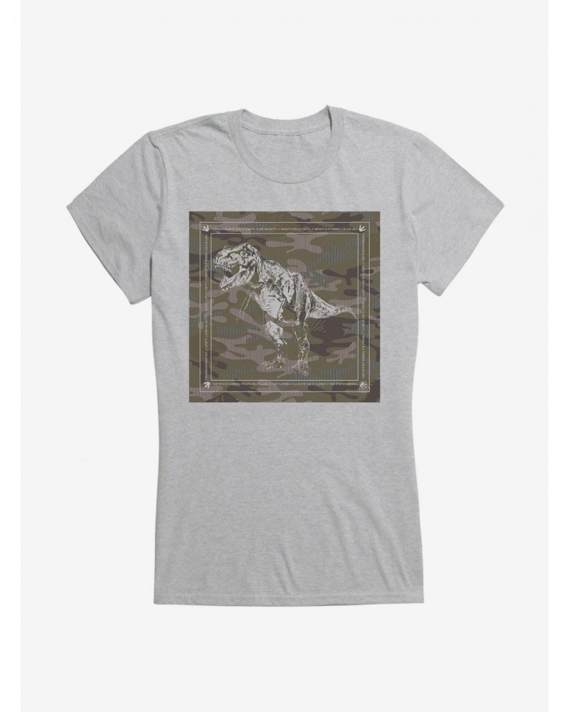 Jurassic World Camo Silhouette Girls T-Shirt $8.17 T-Shirts