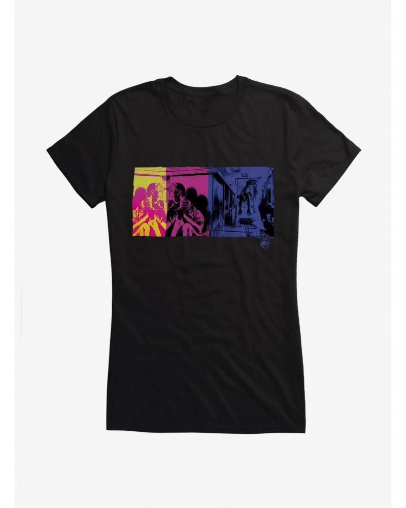 Jurassic Park Hiding In Kitchen Girls T-Shirt $9.36 T-Shirts