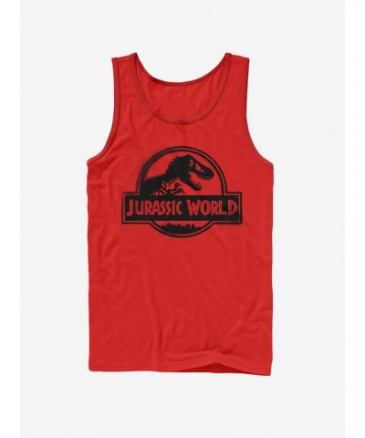 Jurassic World Fallen Kingdom Spray Paint Print Logo Tank $9.76 Tanks