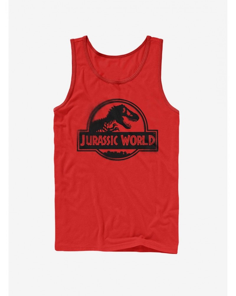 Jurassic World Fallen Kingdom Spray Paint Print Logo Tank $9.76 Tanks