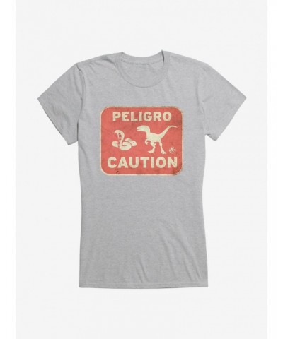 Jurassic World Dominion Caution Girls T-Shirt $6.37 T-Shirts