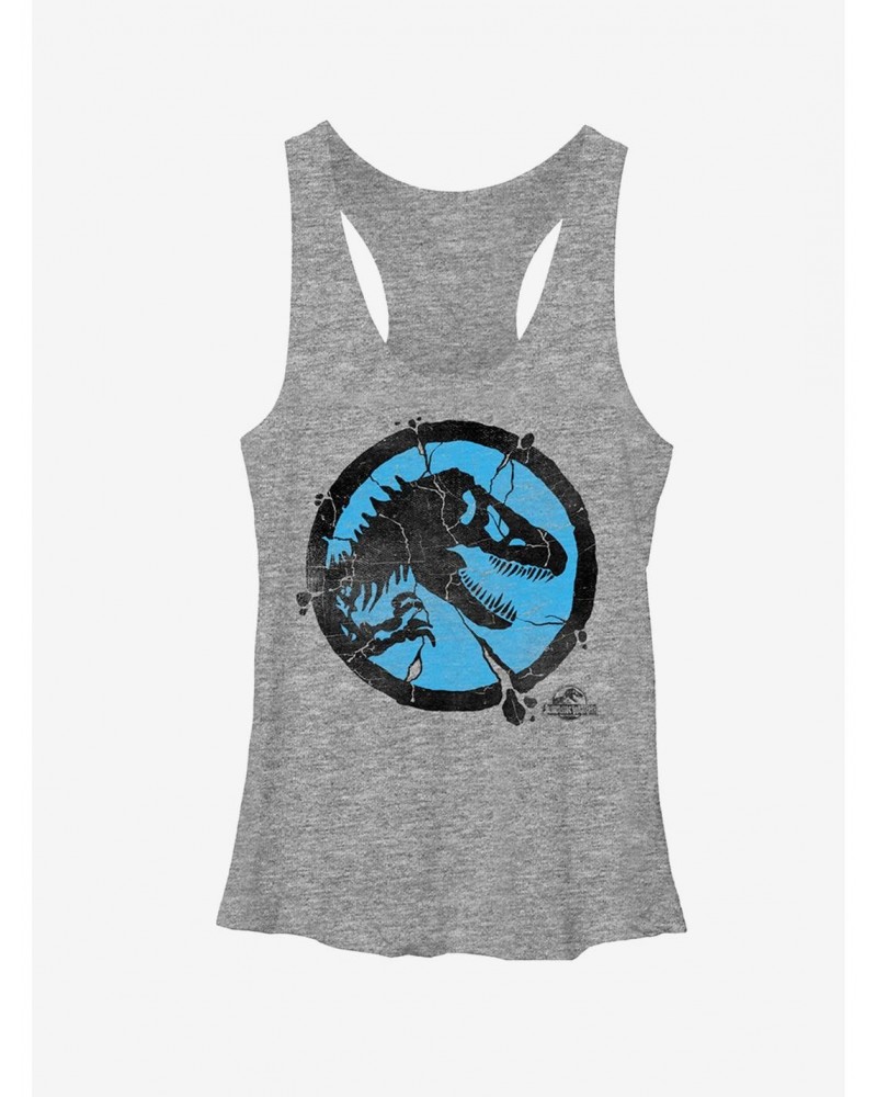 Jurassic World Cracked T. Rex Logo Girls Tank Top $10.36 Tops