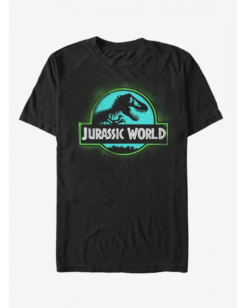 Jurassic World Fallen Kingdom T. Rex Spray Paint Logo T-Shirt $9.18 T-Shirts