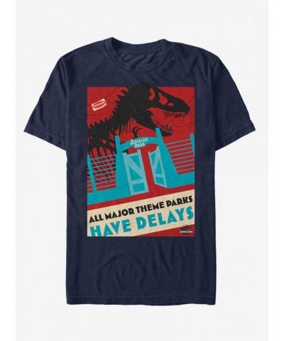 Jurassic Park Theme Park Delay T-Shirt $8.99 T-Shirts