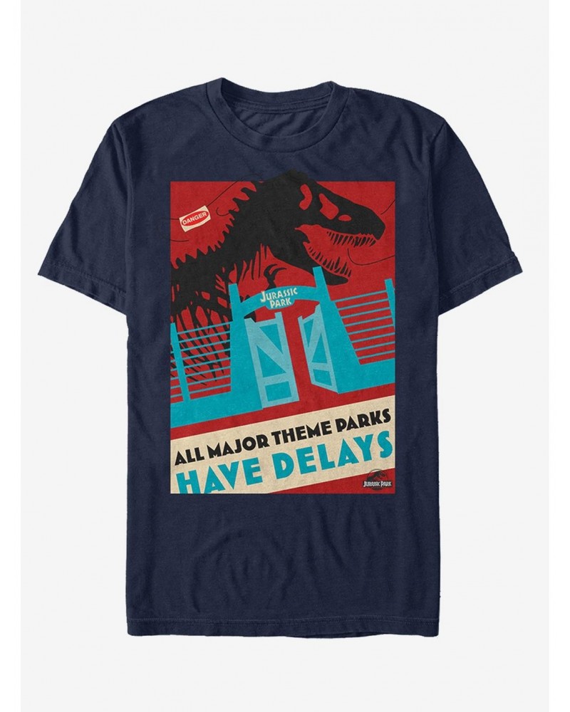 Jurassic Park Theme Park Delay T-Shirt $8.99 T-Shirts