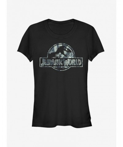 Grayscale Tropical T. Rex Logo Girls T-Shirt $8.96 T-Shirts