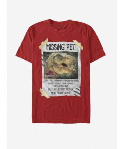 Jurassic Park Missing Pet T-Shirt $7.84 T-Shirts