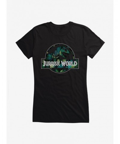 Jurassic World Leaves Logo Girls T-Shirt $9.16 T-Shirts