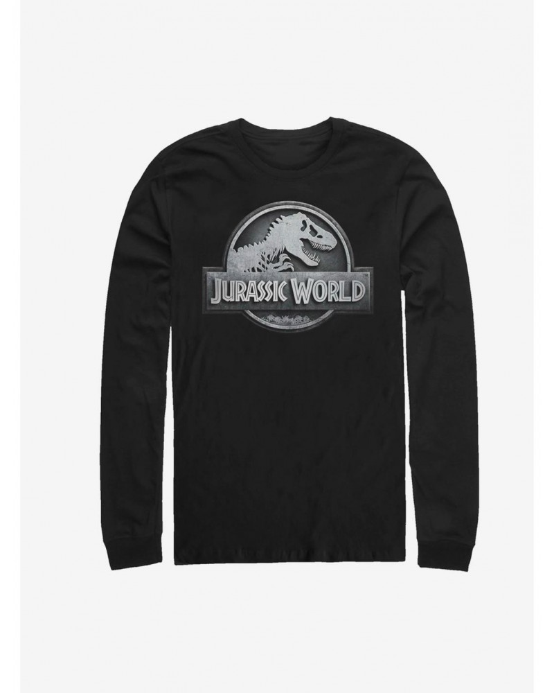 Jurassic Park Stone Logo Long-Sleeve T-Shirt $11.84 T-Shirts