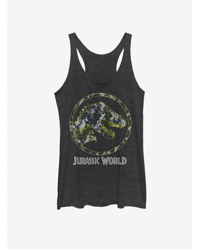 Jurassic Park Camo Yellow Dino Girls Tank $8.08 Tanks