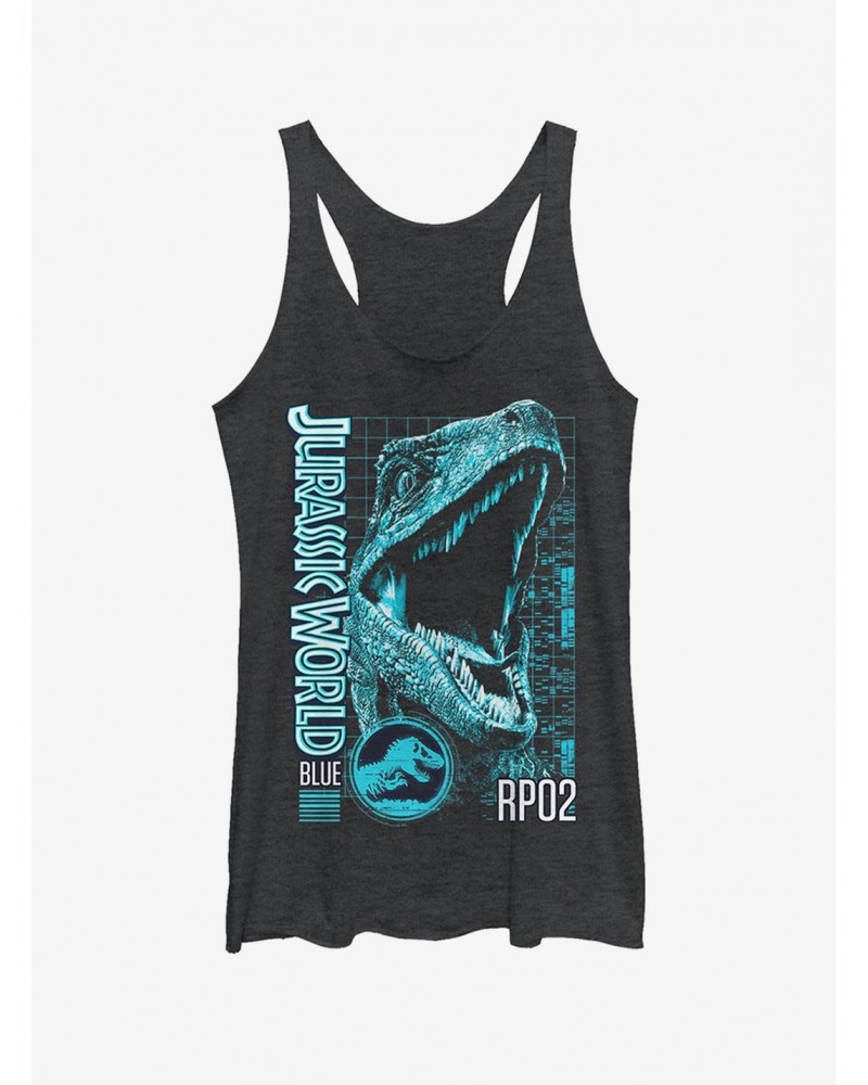 Jurassic World Fallen Kingdom Blue Portrait Girls Tank $9.32 Tanks