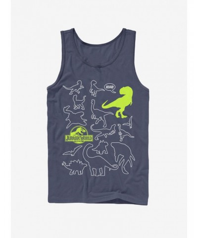 Jurassic World Fallen Kingdom Dinosaur Outline Tank $8.76 Tanks