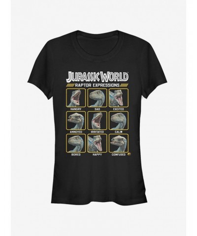 Jurassic World Fallen Kingdom Raptor Expressions Girls T-Shirt $7.97 T-Shirts