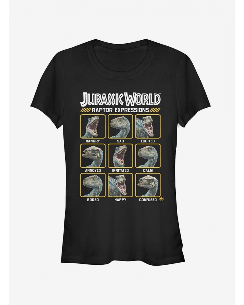 Jurassic World Fallen Kingdom Raptor Expressions Girls T-Shirt $7.97 T-Shirts