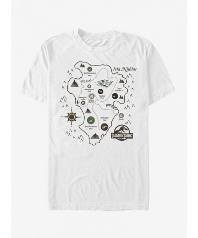 Isla Nublar Map T-Shirt $6.88 T-Shirts