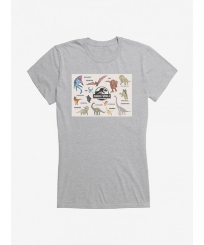 Jurassic World Different Species Girls T-Shirt $6.77 T-Shirts