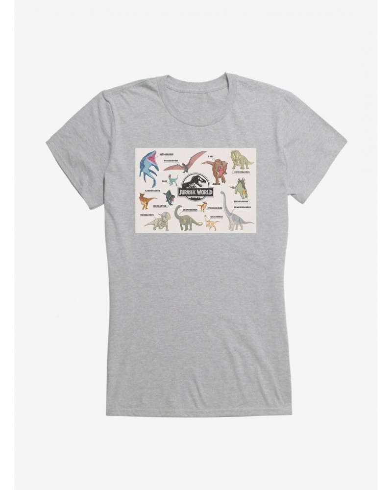 Jurassic World Different Species Girls T-Shirt $6.77 T-Shirts