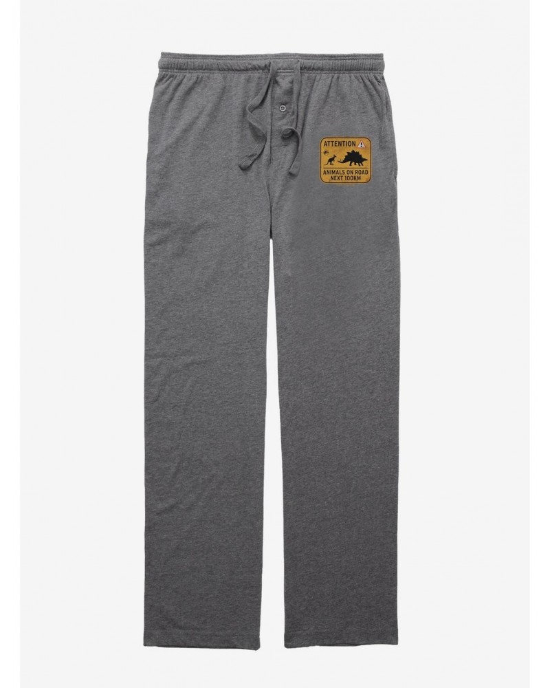 Jurassic World Animals On Road Sign Pajama Pants $8.57 Pants