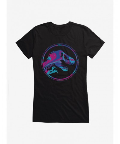 Jurassic World Blue Tone Logo Girls T-Shirt $6.57 T-Shirts