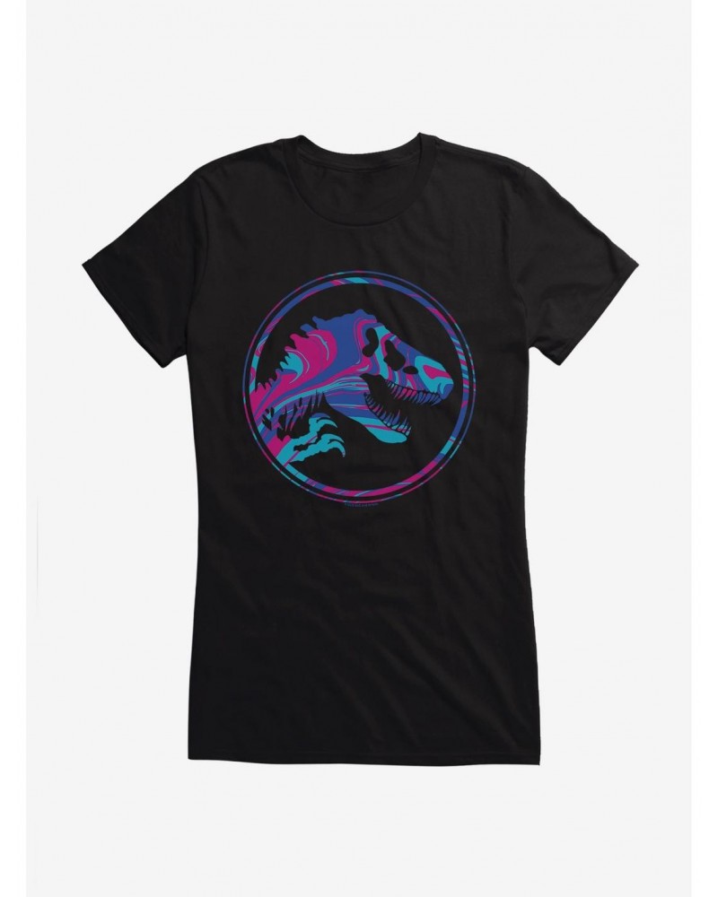 Jurassic World Blue Tone Logo Girls T-Shirt $6.57 T-Shirts