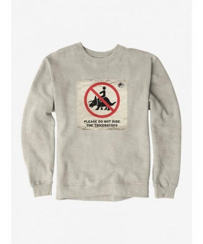 Jurassic World Dominion Do Not Ride Triceratops Sweatshirt $11.22 Sweatshirts