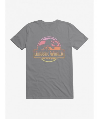 Jurassic World Pastel Sunset Logo T-Shirt $7.27 T-Shirts