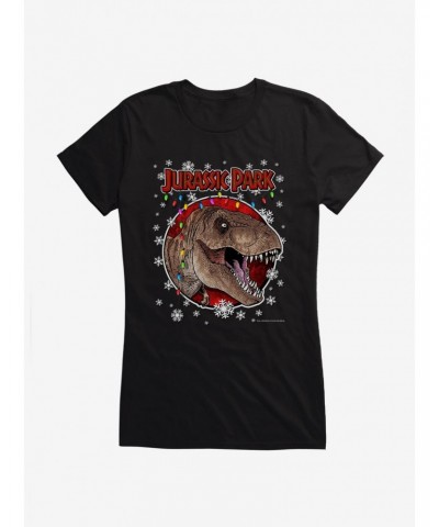 Jurassic Park Christmas Holiday T-Rex Girls T-Shirt $8.76 T-Shirts