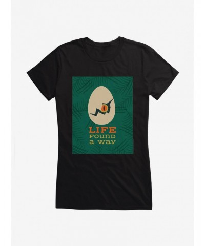 Jurassic Park Life Found A Way Girls T-Shirt $5.98 T-Shirts