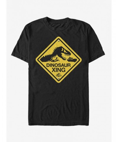 Dinosaur Crossing Sign T-Shirt $7.84 T-Shirts