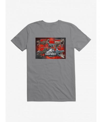 Jurassic World Poster Show Rectangle T-Shirt $5.74 T-Shirts