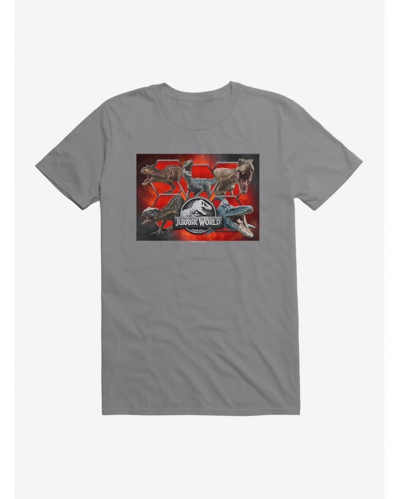 Jurassic World Poster Show Rectangle T-Shirt $5.74 T-Shirts