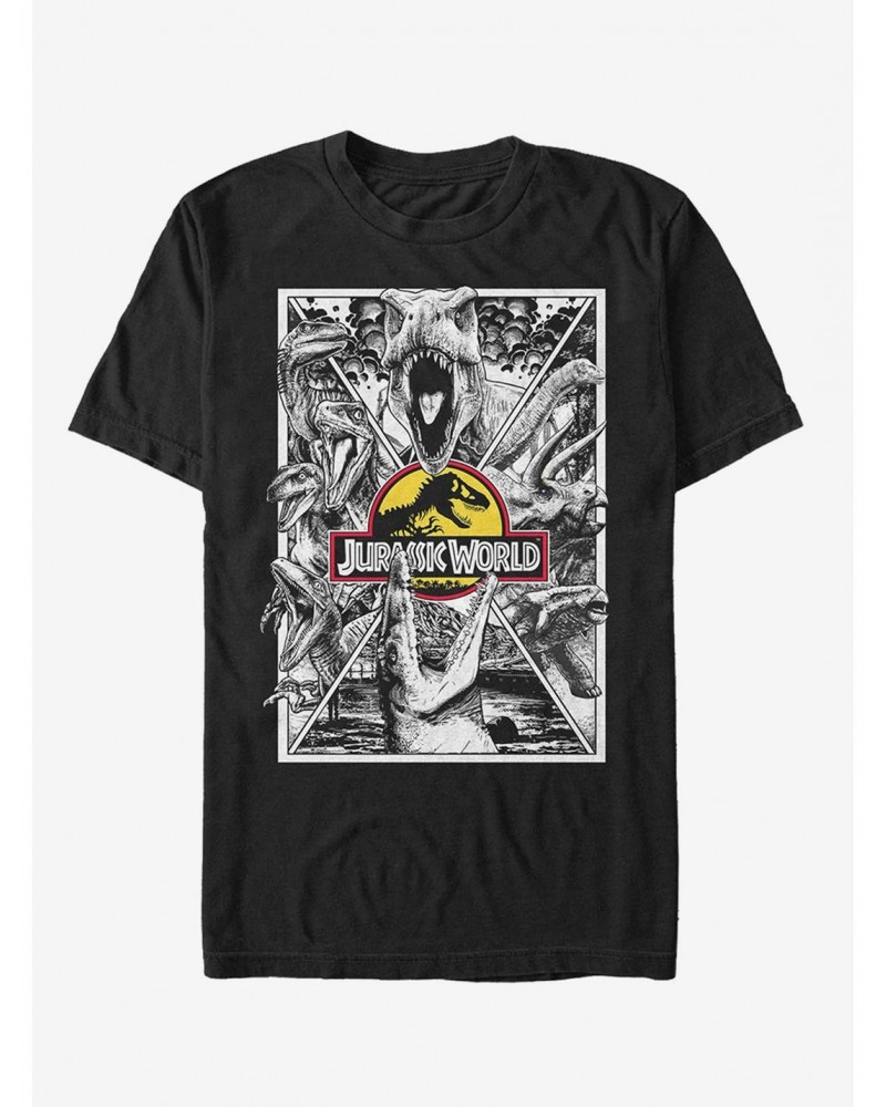 Grayscale Comic Print T-Shirt $7.65 T-Shirts