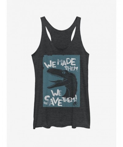 Jurassic World Fallen Kingdom We Save Them Girls Tank $8.29 Tanks