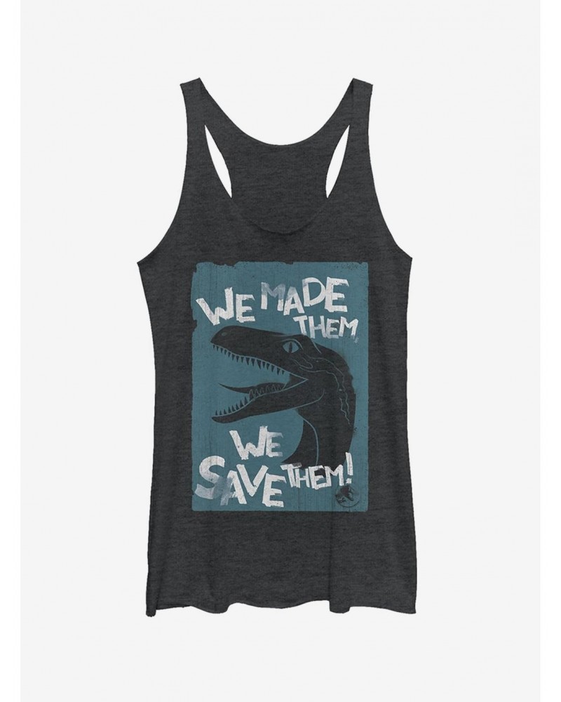 Jurassic World Fallen Kingdom We Save Them Girls Tank $8.29 Tanks