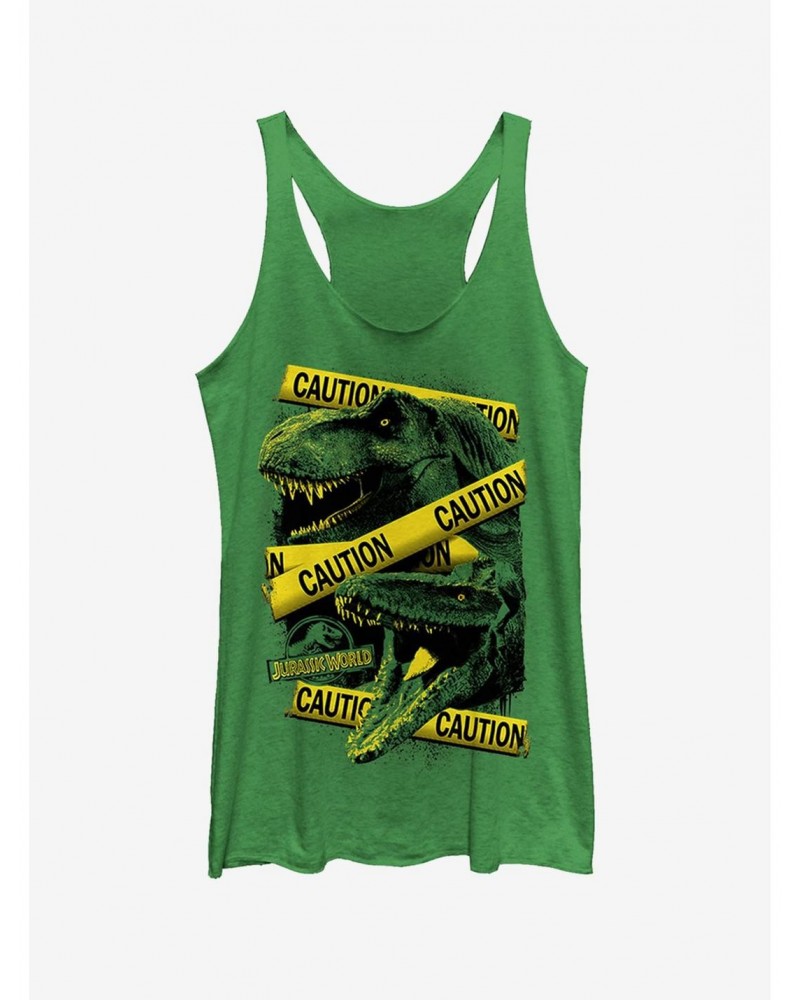 Jurassic World Fallen Kingdom Caution Tape Girls Tank $10.36 Tanks